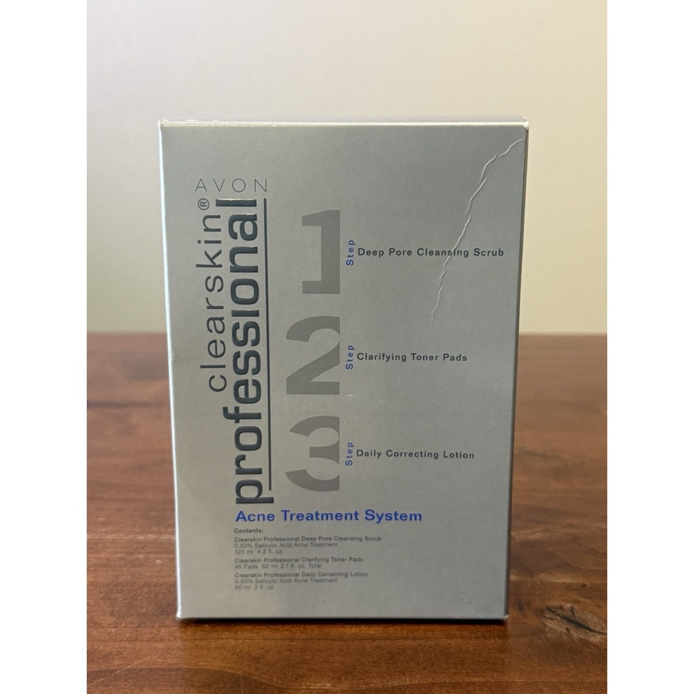 Avon CLEARSKIN Professional ACNE 3-Step TREATMENT System SCRUB PADS LOTION Set
